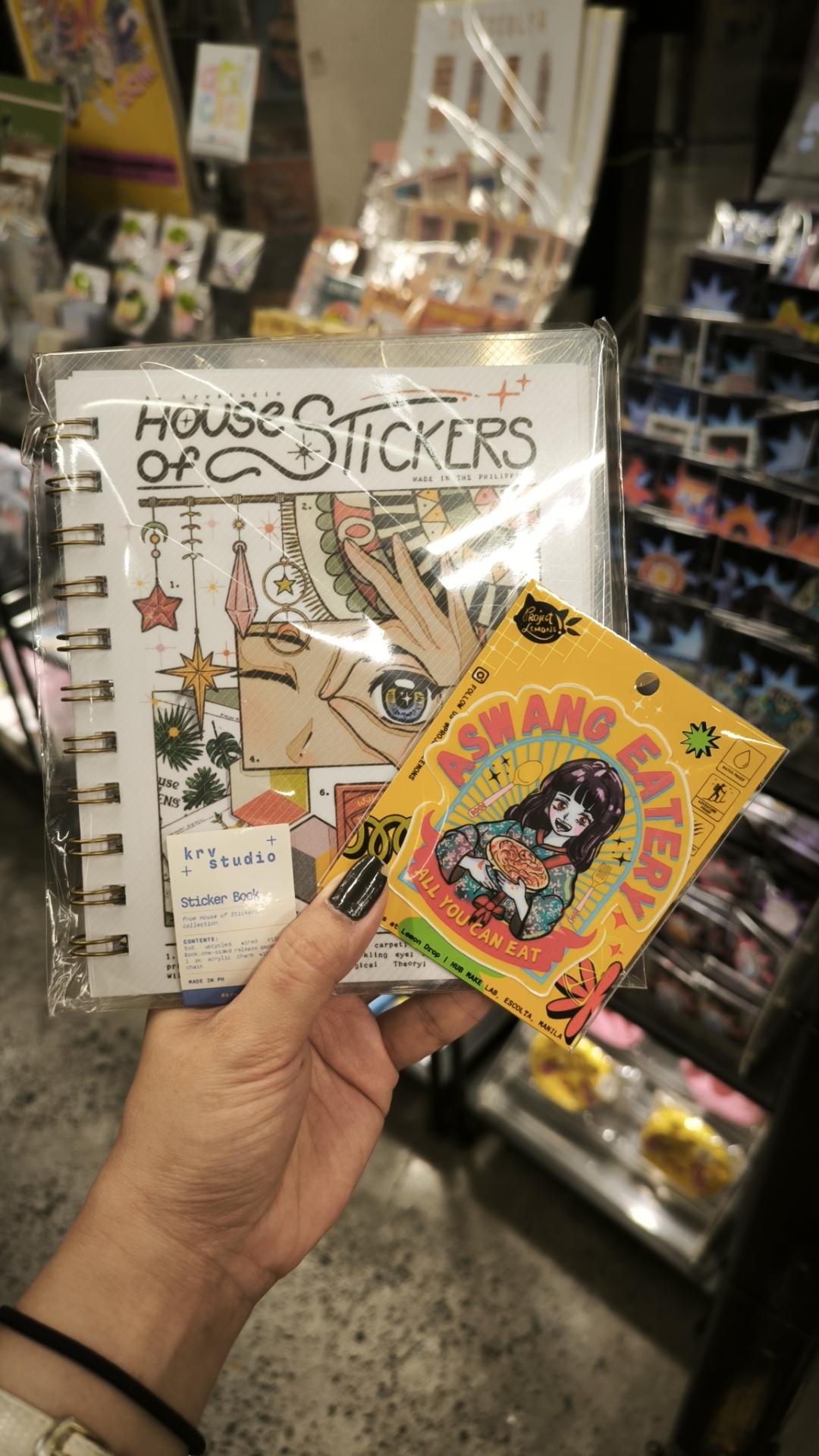 house of stickers photo album and an aswang eatery sticker